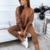 Női melegítő szett ARIELLA PREMIUM camel színben Dstreet
