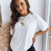 Női mintás póló MIA ROSE Szín Ecru DSTREET