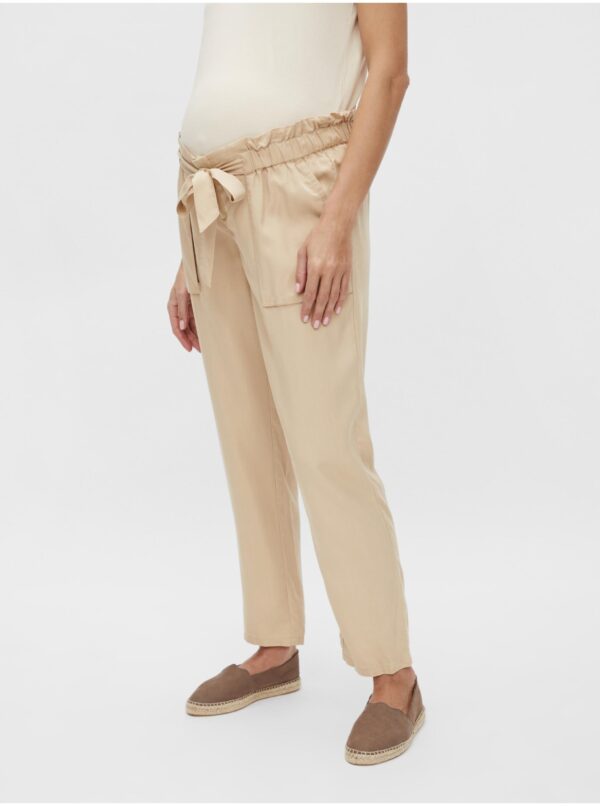 Női nadrág Mama.licious Beige