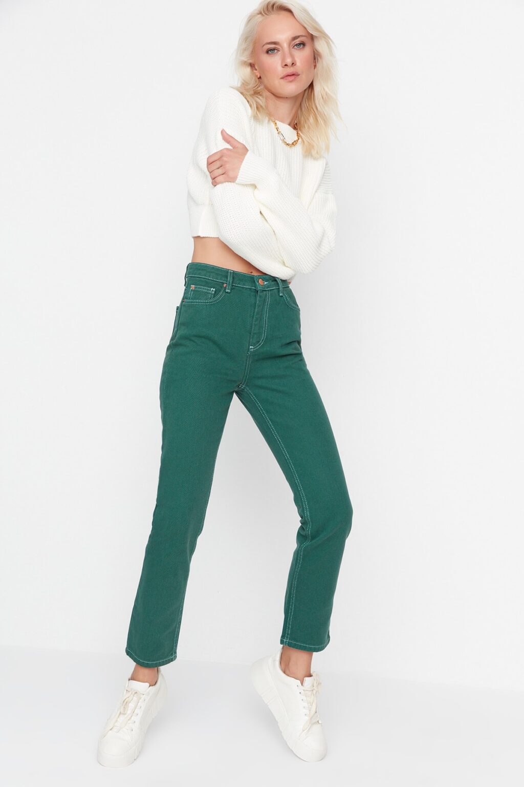 Női nadrág Trendyol High Waist