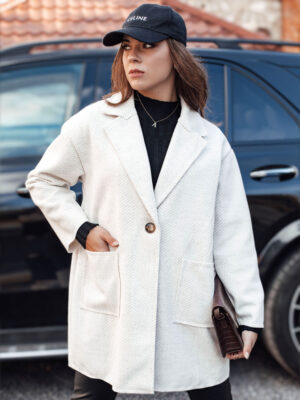 Női oversize ELEGANTWAY halszálkabát bézs Dstreet