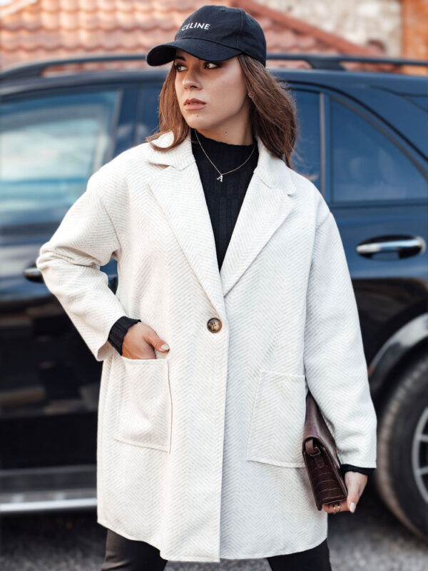 Női oversize ELEGANTWAY halszálkabát bézs Dstreet