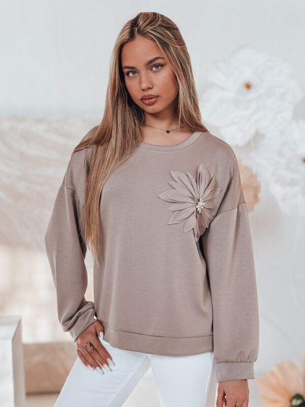 Női oversize FLORINE mokka színű női pulóver Dstreet