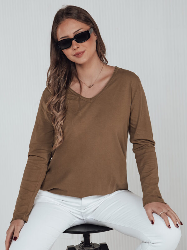 Női oversize blúz VAVLSTYLES sima camel Dstreet