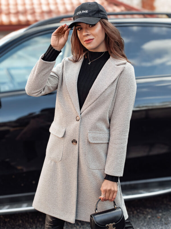 Női oversize kabát MODELOVA hosszú barna Dstreet