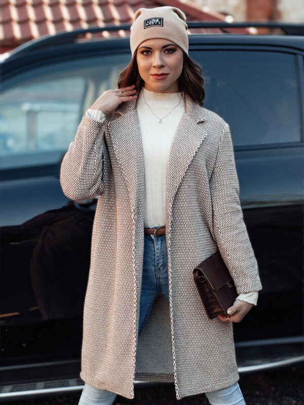 Női oversize kabát TEDDSTYLE bézs Dstreet