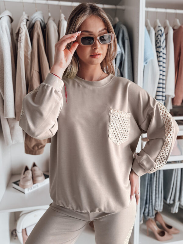Női oversize pulóver LUXEEN mokka Dstreet