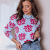 Női oversize pulóver SWEET BUNNY Szín Kék DSTREET