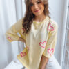 Női oversize pulóver SWEET HEART Szín Citrom DSTREET