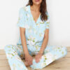 Női pizsama szett Trendyol Floral Patterned