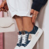 Női platform edzőcipő TRENDIS denim Dstreet