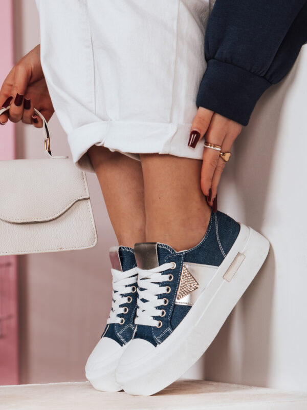 Női platform edzőcipő TRENDIS denim Dstreet
