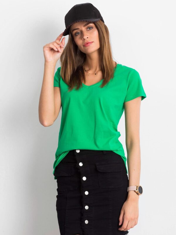 Női póló Fashionhunters V-neck