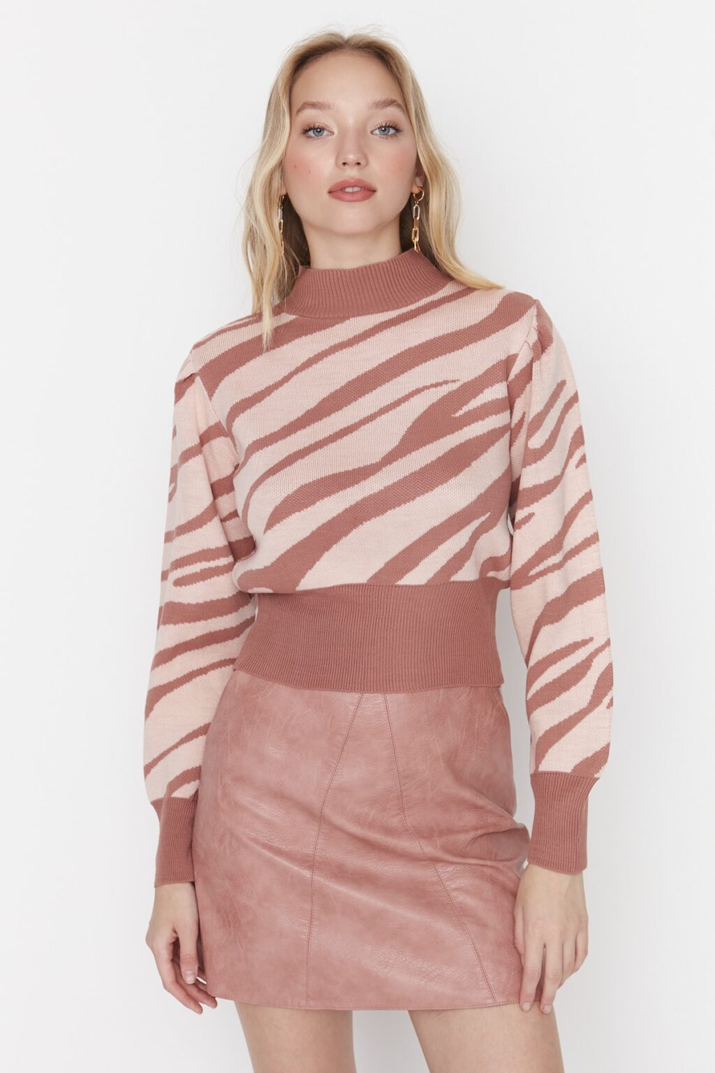 Női pulóver Trendyol Zebra Patterned