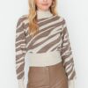 Női pulóver Trendyol Zebra Patterned