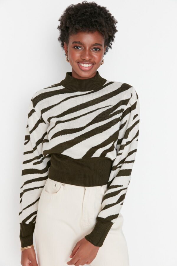 Női pulóver Trendyol Zebra Patterned