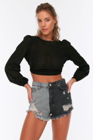 Női rövidnadrág Trendyol Indigo Női rövidnadrág Trendyol Indigo