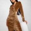 Női ruha Fashionhunters Camel Brown
