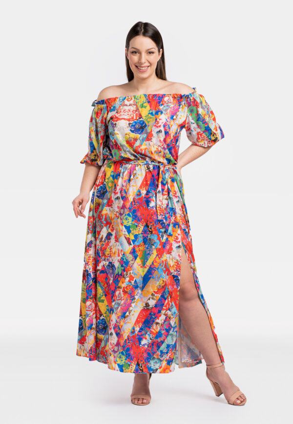Női ruha Karko Karko_Dress_SB862_Multicolour