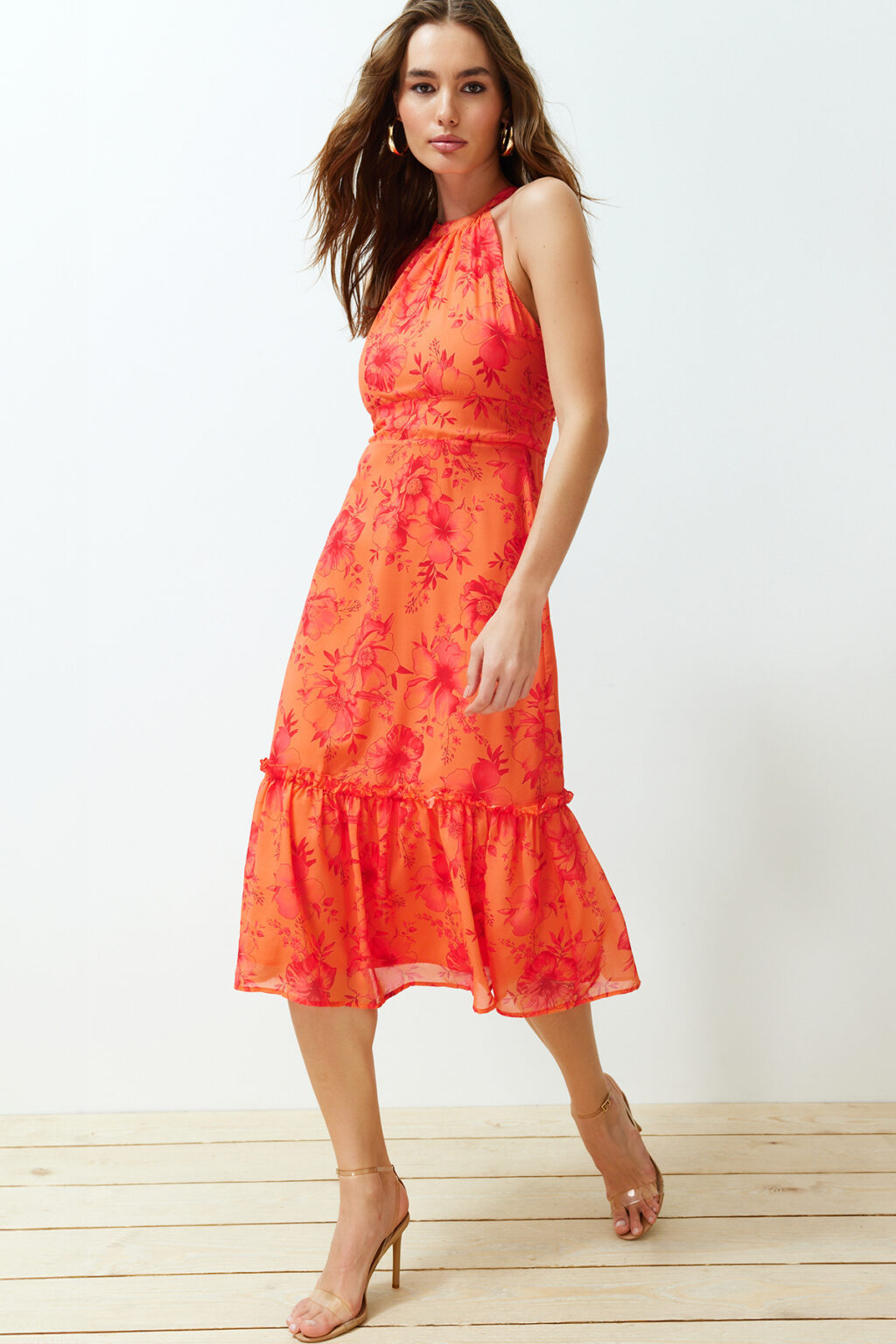 Női ruha Trendyol Floral Patterned