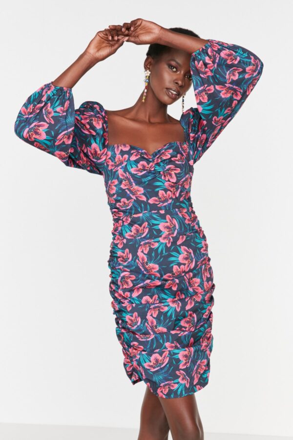 Női ruha Trendyol Multicolor floral