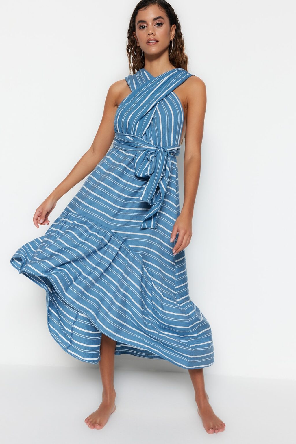 Női ruha Trendyol Striped
