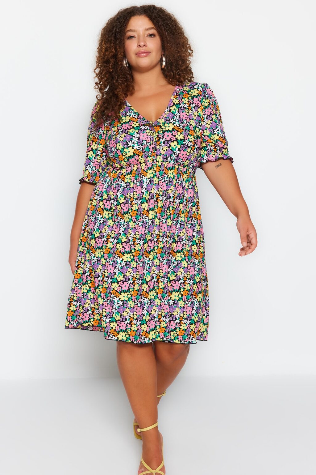 Női ruha Trendyol TBBSS23AH00158/Very colorful