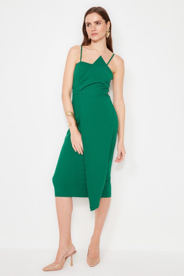 Női ruha Trendyol TPRSS19FZ0136/Emerald