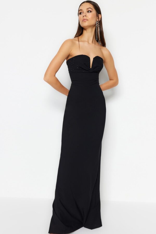 Női ruha Trendyol TPRSS23AE00166/Black