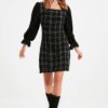 Női ruha Trendyol TWOAW21EL0532/BLACK