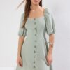 Női ruha Trendyol TWOSS20EL2314/Camel