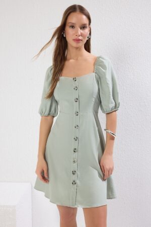 Női ruha Trendyol TWOSS20EL2314/Camel