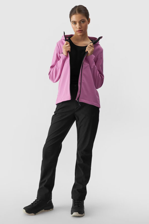 Női softshell túranadrág membrán 5000 4F Fekete 4FWAW24TFT