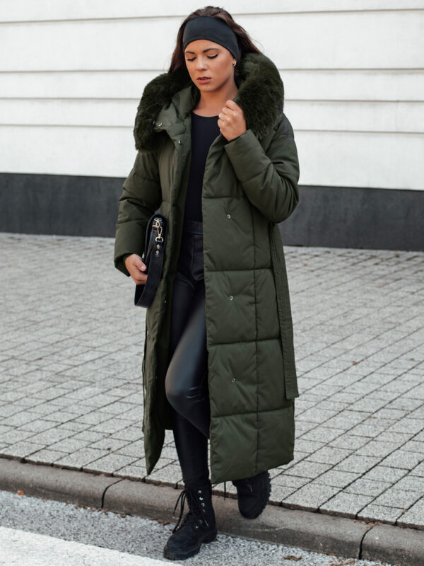 Női steppelt kabát GLAMWARM zöld Dstreet