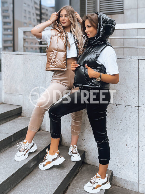 Női steppelt mellény ASHE Szín Sötétbézs DSTREET