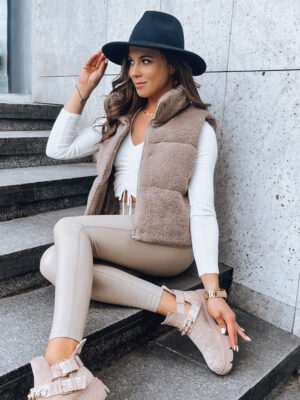 Női steppelt mellény BEEWARM  Szín Camel DSTREET