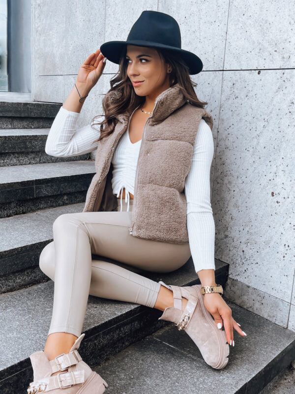 Női steppelt mellény BEEWARM  Szín Camel DSTREET