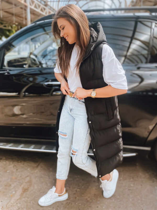 Női steppelt mellény ELLA Szín Fekete DSTREET