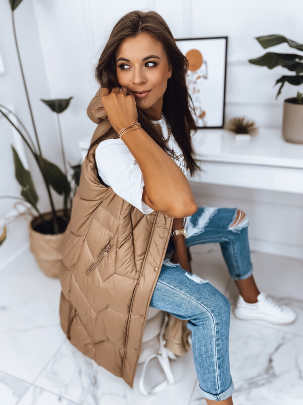 Női steppelt mellény LARIS Szín Camel DSTREET
