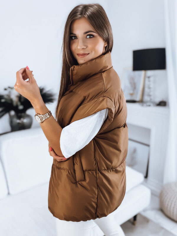 Női steppelt mellény NIMIA camel színben Dstreet