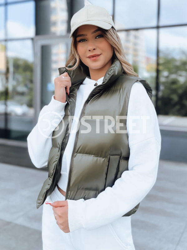 Női steppelt mellény WILLOW Szín Zöld DSTREET