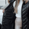 Női steppelt téli kabát BELLATRIX fekete Dstreet