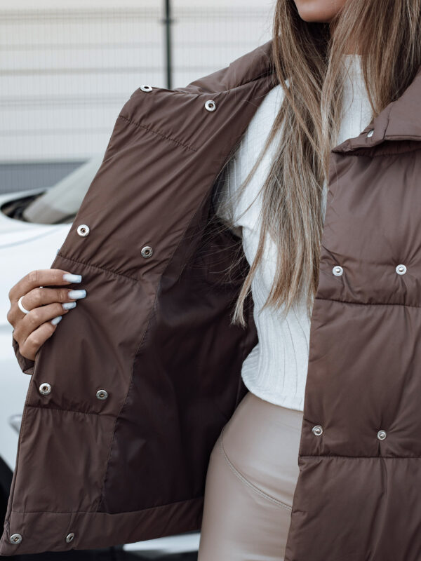 Női steppelt télikabát LARO női camel Dstreet