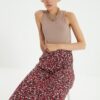 Női szoknya Trendyol Floral Patterned