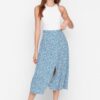 Női szoknya Trendyol Floral Patterned