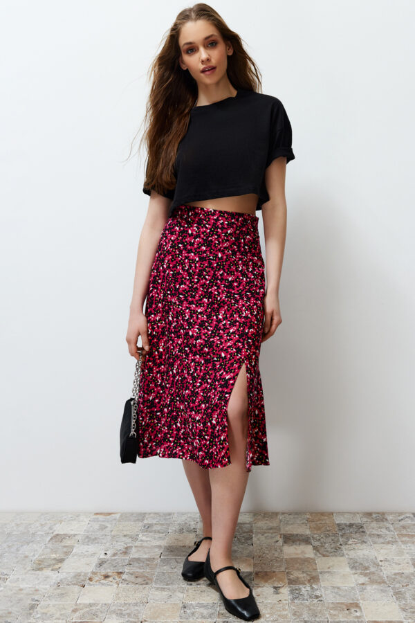 Női szoknya Trendyol Floral Patterned