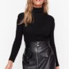 Női szoknya Trendyol Leather