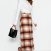 Női szoknya Trendyol Plaid