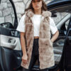 Női szőrme mellény ASHTON camel Dstreet