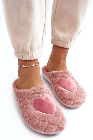 Női szőrös otthoni papucs Inblu EC000099 Pink